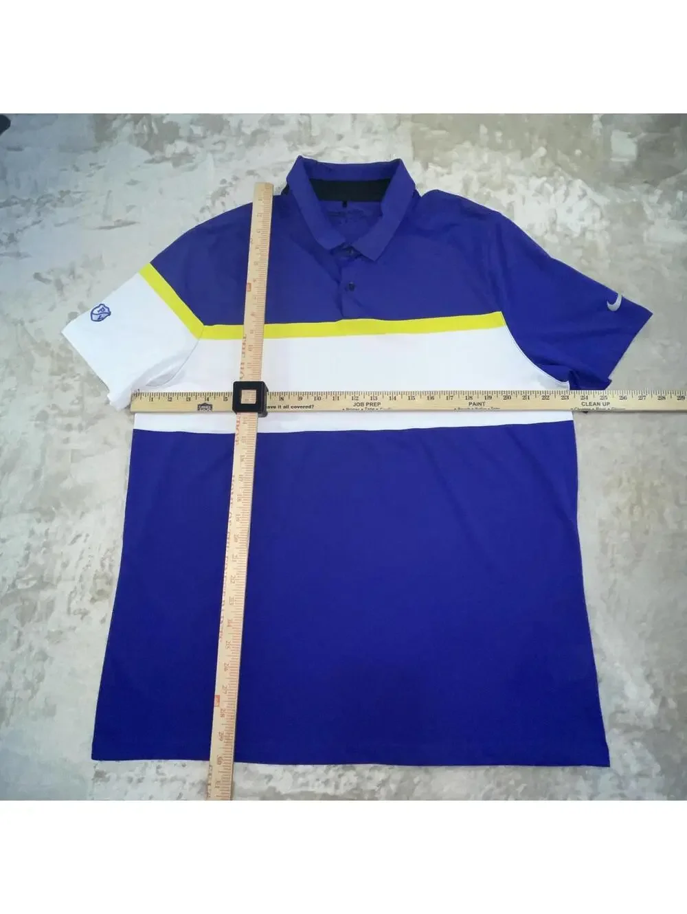 Nike Golf Polyester Colorblock Short Sleeve Polo Dri-Fit Shirt Blue Men's XL